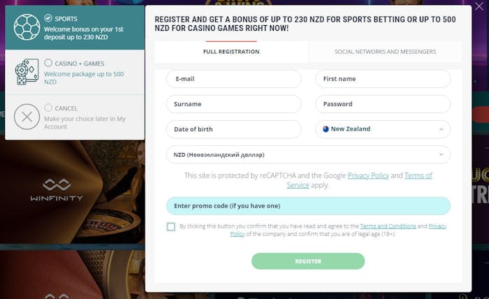 22Bet Casino new account sign up
