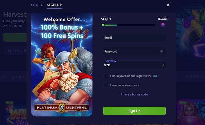 7Bit Casino account registration