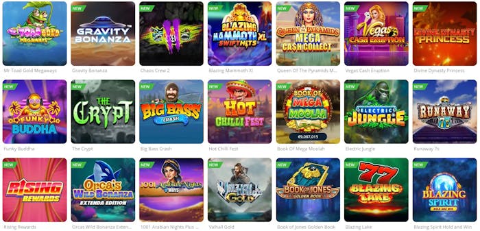 Betsson Casino games selection