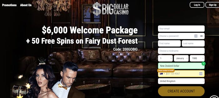 big dollar casino front page