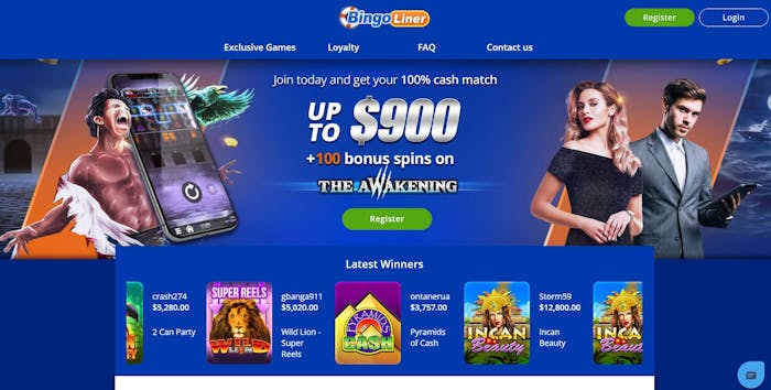 Bingo Liner Casino frontpage