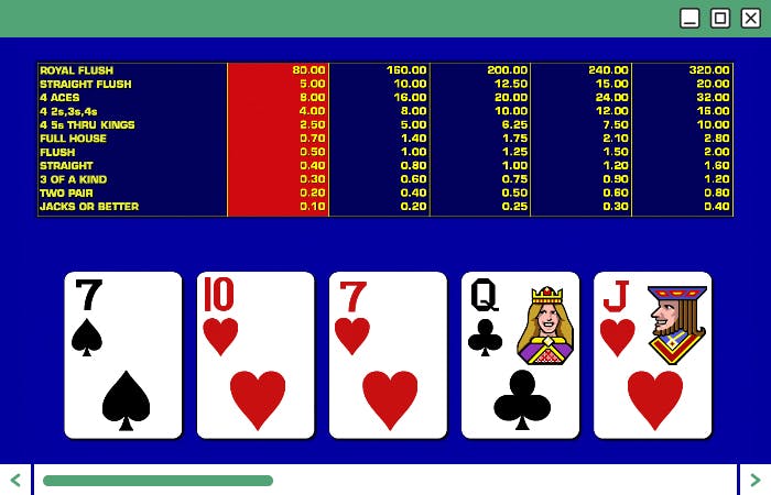 Bonus Poker video poker