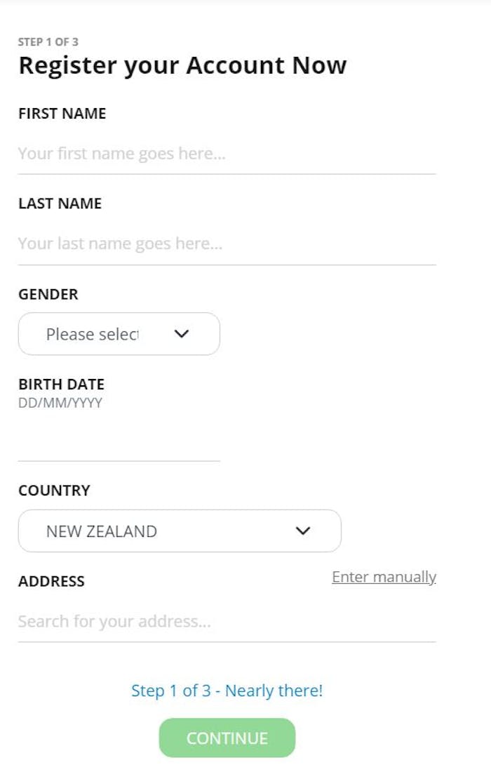 CasiGo Casino account registration