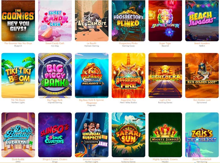 games selection Casimba Casino