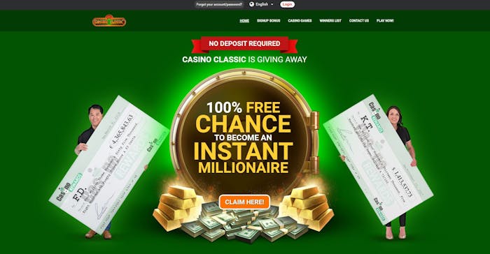 Casino Classic frontpage