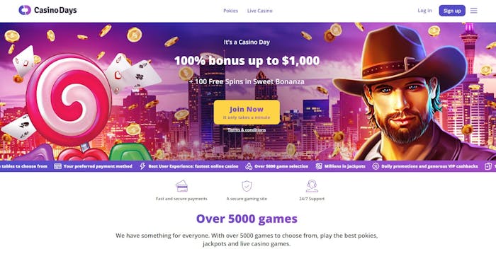 Casino Days homepage