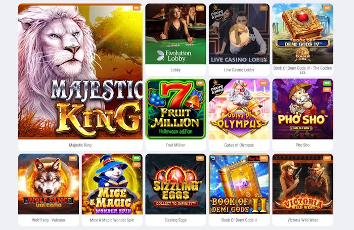 Cookie Casino games selections