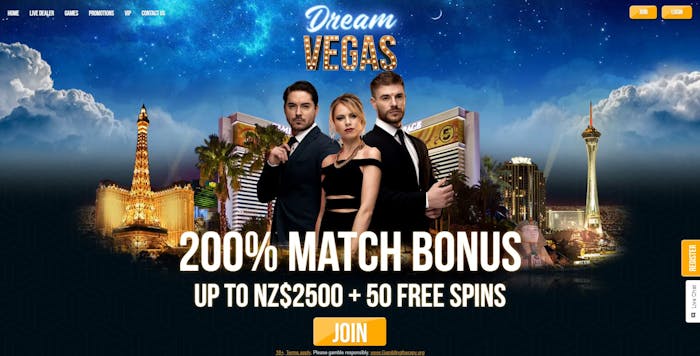 Dream Vegas Casino homepage