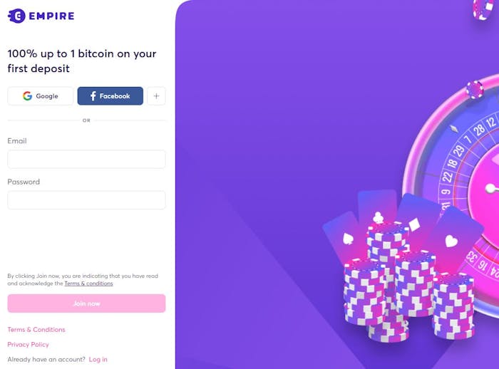 empire io casino signup