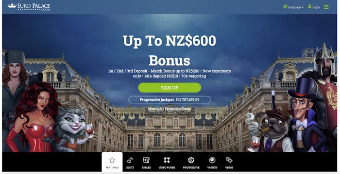 Euro Palace Casino frontpage