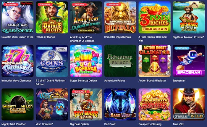 Galactic Wins Casino games