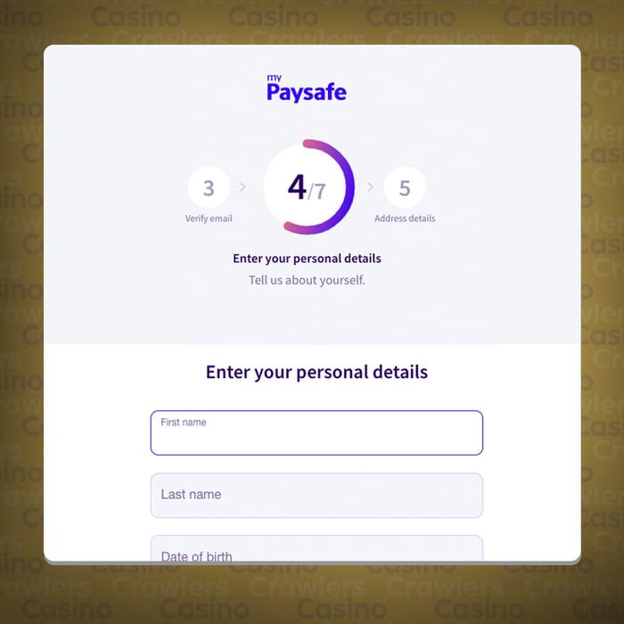 Add your personal details