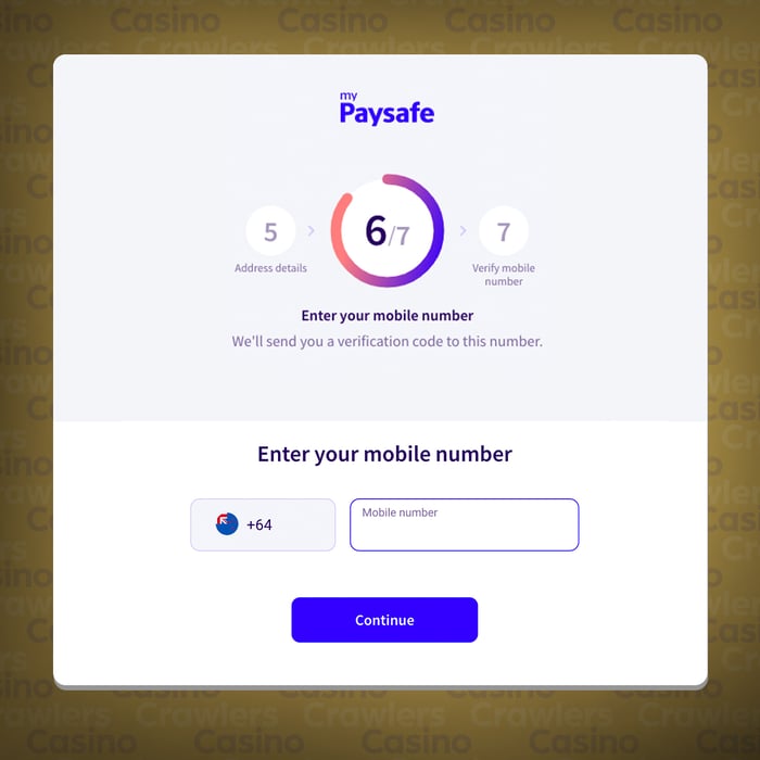 Enter your mobile phone number