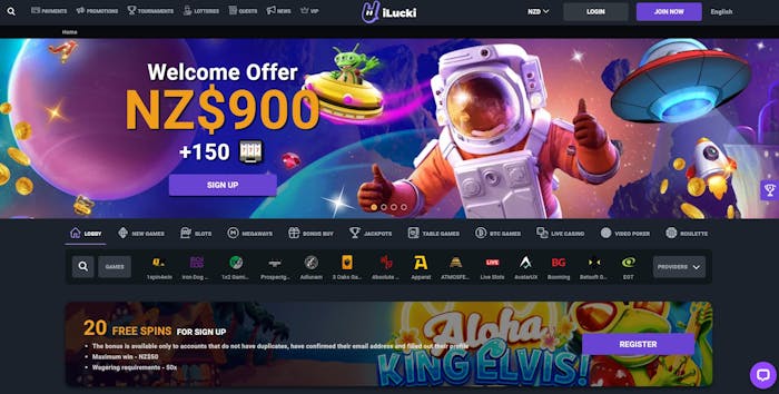 ilucki casino frontpage