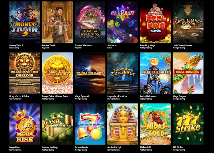 Jackpot Hunter games selection