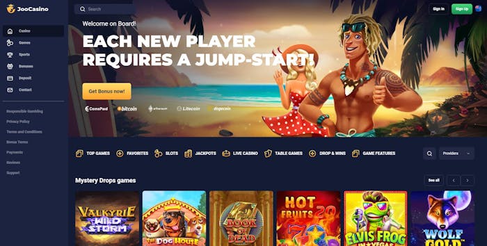Joo Casino homepage