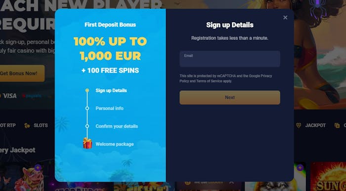 Joo Casino account signup