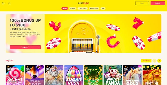 just spin front page