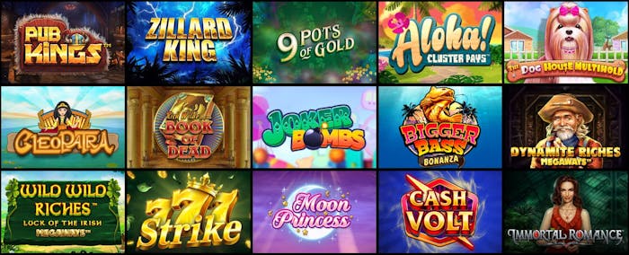 game selections at Las Vegas Casino