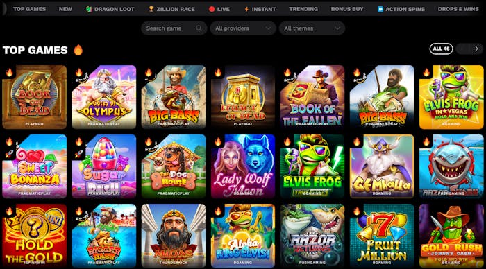 LevelUp Casino games selection
