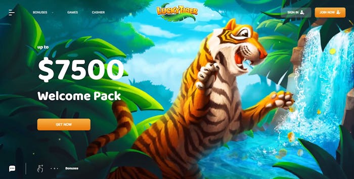 Lucky Tiger Casino homepage