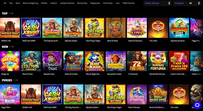 Mirax Casino games selection