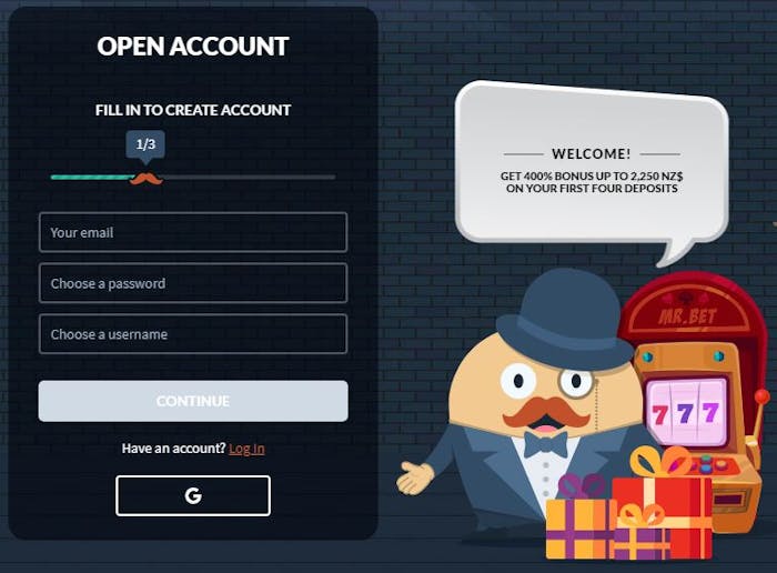 Mr Bet Casino new account sign up