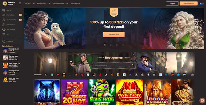 National Casino homepage