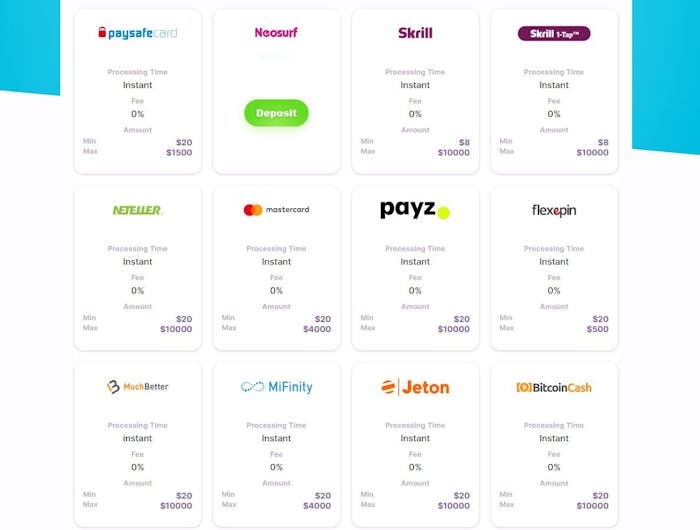 nomini casino payment options