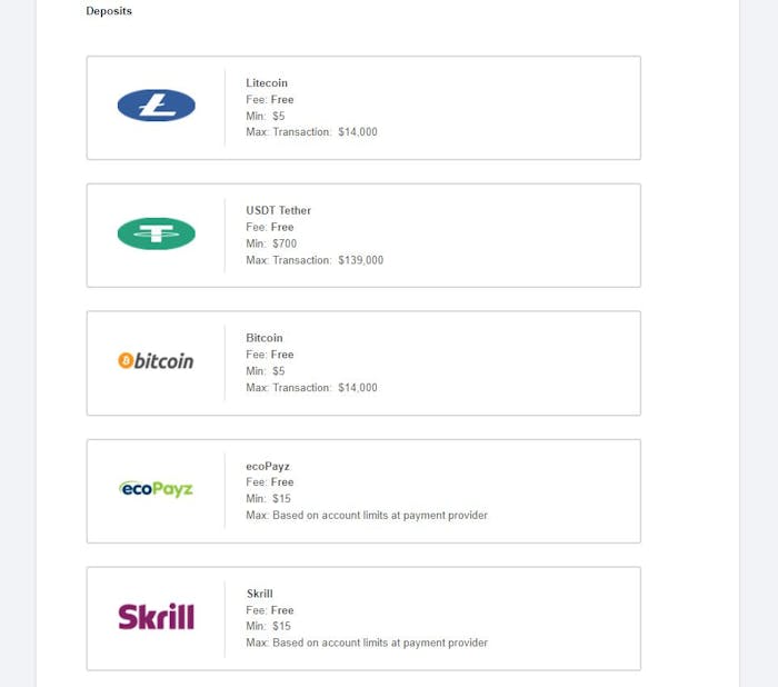 Pinnacle casino payment options