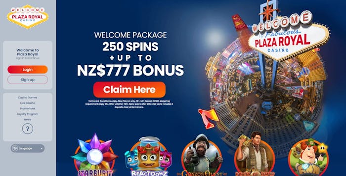 Plaza Royal Casino homepage