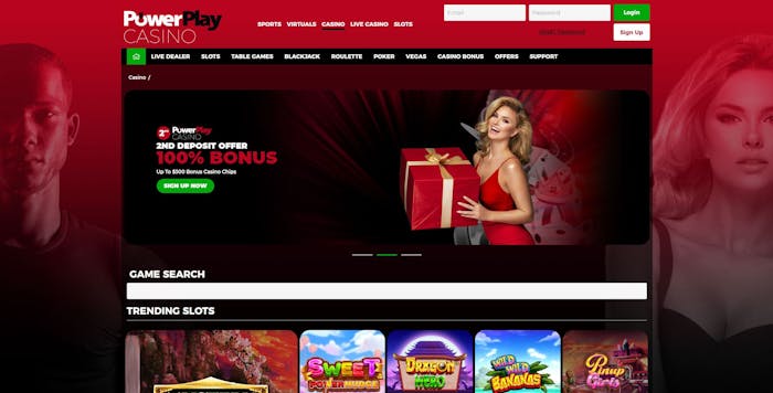 PowerPlay Casino homepage
