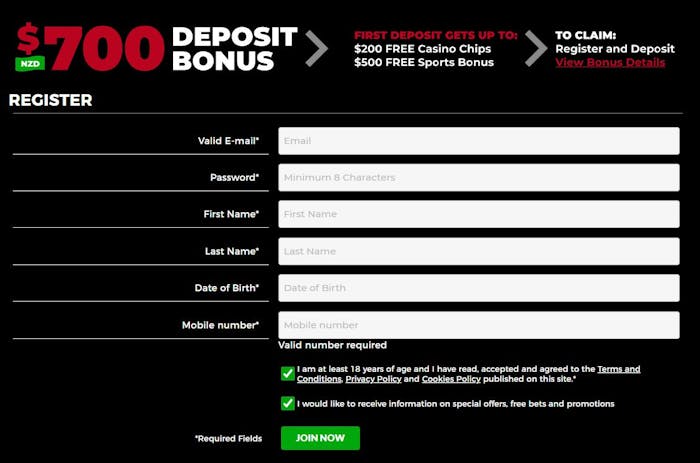 account signup at PowerPlay Casino