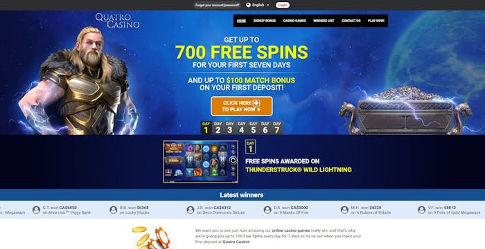frontpage Quatro Casino