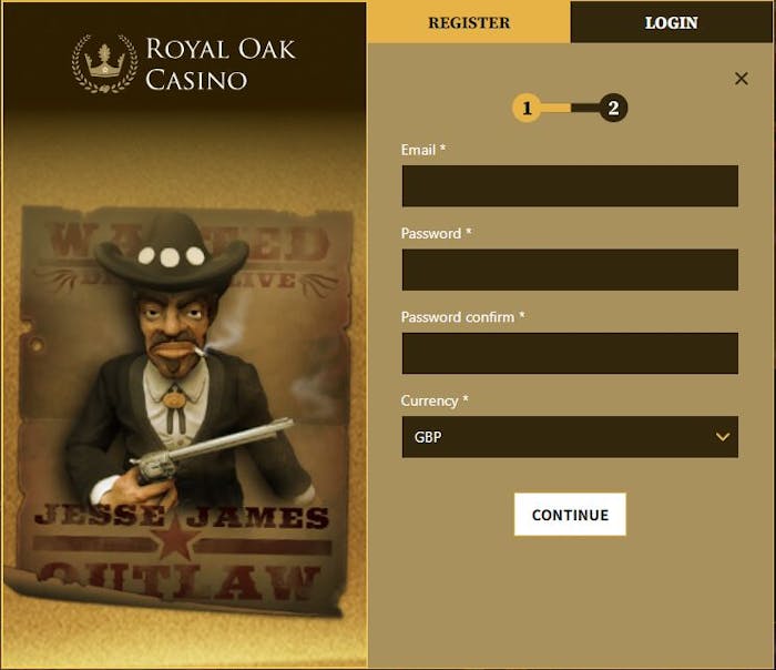 new account sign up Royal Oak Casino