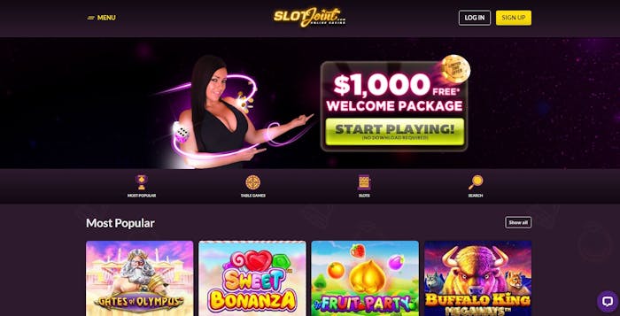 SlotJoint Casino main page