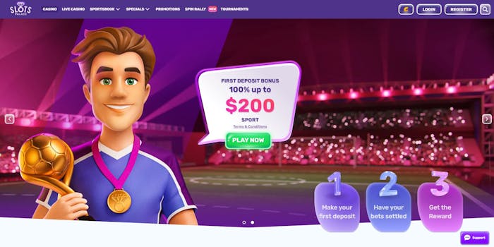 Slots Palace Casino frontpage