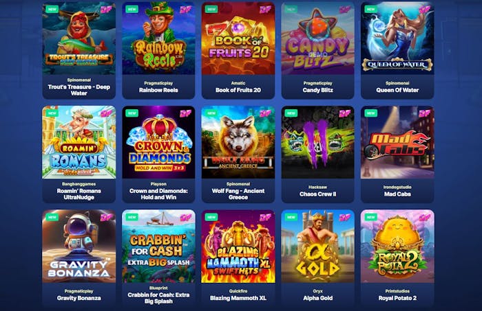 SlotWolf Casino games selection