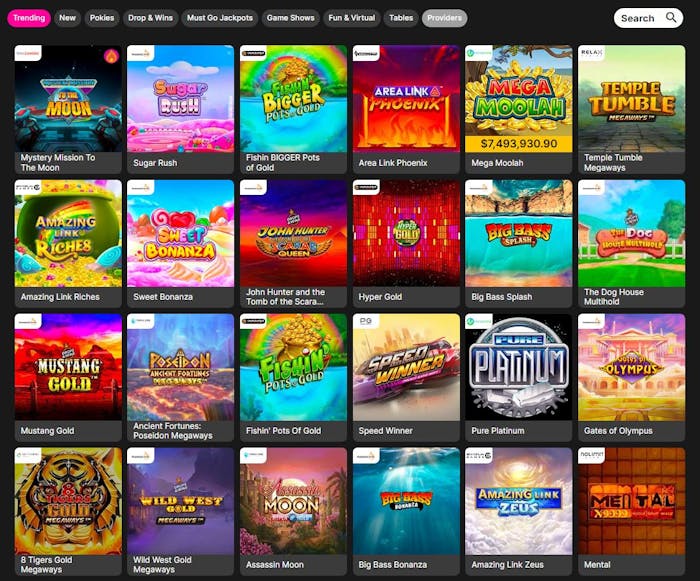SpinYoo Casino games selection