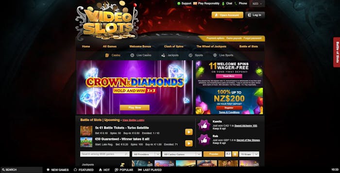 frontpage Videoslots Casino