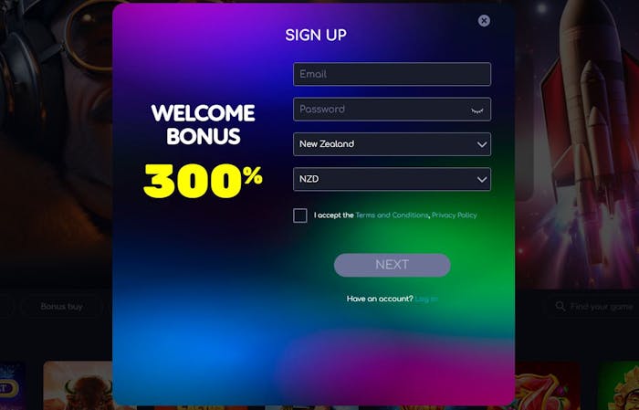 Wild Tornado Casino signup form