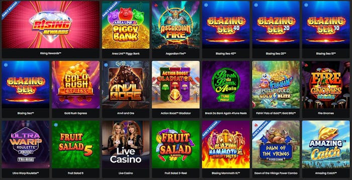 Yukon Gold Casino games option